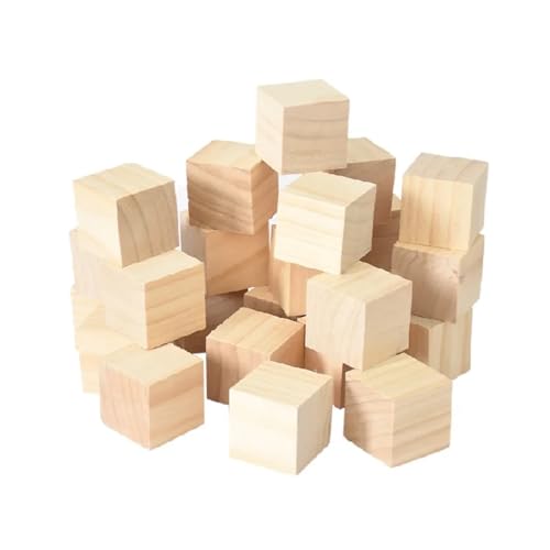 Holzwürfel for Heimwerkerarbeiten – Hochwertige Kiefernholzblöcke, kreative Modelle und handgefertigte Projekte(1cm x 100pcs) von LXLAEOANG