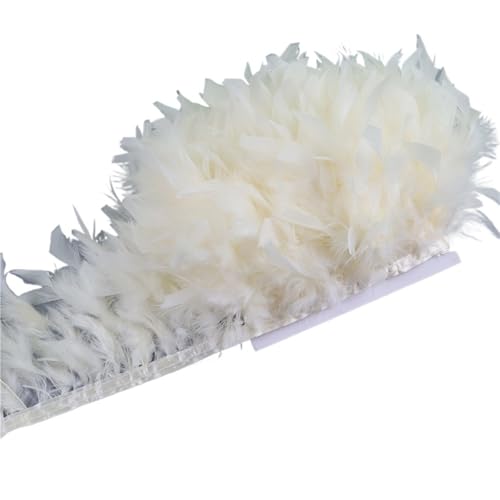LXLAEOANG 10-15 cm Federn Trim DIY Hochzeit Türkei Feder Band Handwerk Nähen Kleidung Party Plume Handgemachte Wohnkultur für Nähen Handwerk(Color2,5 Meters) von LXLAEOANG