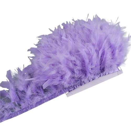 LXLAEOANG 10-15 cm Federn Trim DIY Hochzeit Türkei Feder Band Handwerk Nähen Kleidung Party Plume Handgemachte Wohnkultur für Nähen Handwerk(Dark Voilet,10 Meters) von LXLAEOANG