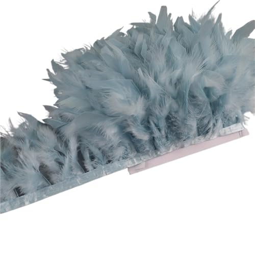 LXLAEOANG 10-15 cm Federn Trim DIY Hochzeit Türkei Feder Band Handwerk Nähen Kleidung Party Plume Handgemachte Wohnkultur für Nähen Handwerk(Light Blue,10 Meters) von LXLAEOANG