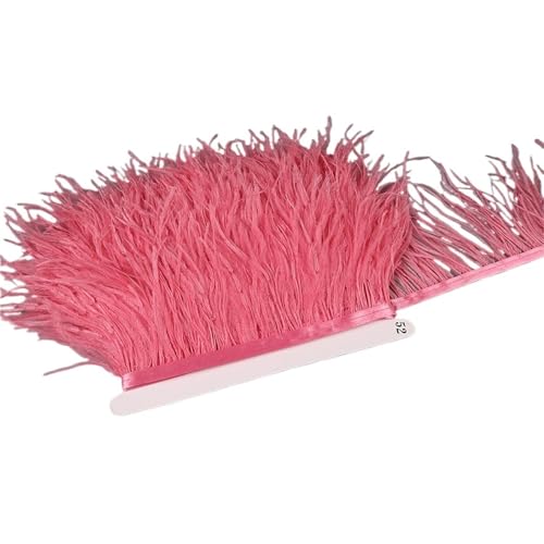 LXLAEOANG 10–15 cm Straußenfedern auf Band, Band, Fransenbesatz for Nähen von Garnituren, Federn in Kleidern, Kostümen für Nähen Handwerk(12,10 Meters) von LXLAEOANG