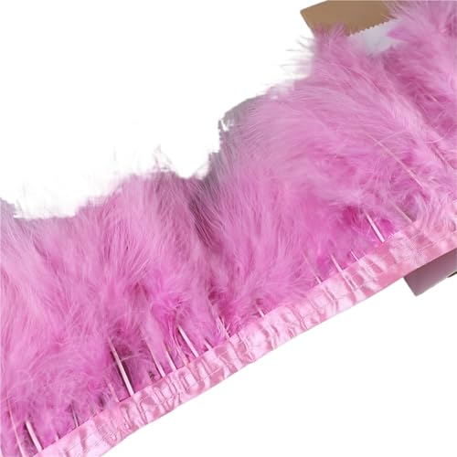 LXLAEOANG 10 Meter Federbesatzband, Federfransen for Hochzeitskleid, Dekor, Nähzubehör für Nähen Handwerk(Pink Purple) von LXLAEOANG
