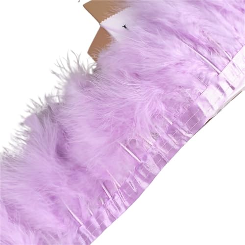 LXLAEOANG 10 Meter Federbesatzband, Federfransen for Hochzeitskleid, Dekor, Nähzubehör für Nähen Handwerk(Violet) von LXLAEOANG