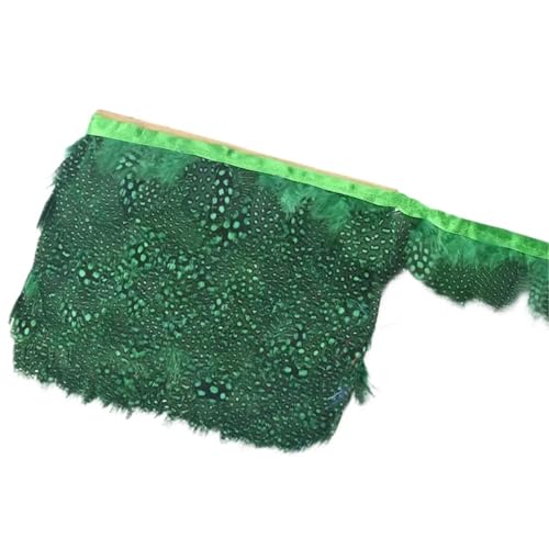 LXLAEOANG 10 Meter Geflügelfederbesatz Quaste Fransenband Fasanenfedern for Kleidungsbesätze Kostüm Nähen Bekleidungszubehör für Nähen Handwerk(Grass Green) von LXLAEOANG