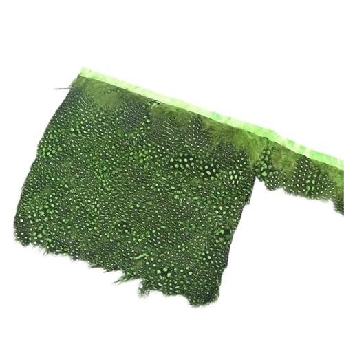 LXLAEOANG 10 Meter Geflügelfederbesatz Quaste Fransenband Fasanenfedern for Kleidungsbesätze Kostüm Nähen Bekleidungszubehör für Nähen Handwerk(Green) von LXLAEOANG