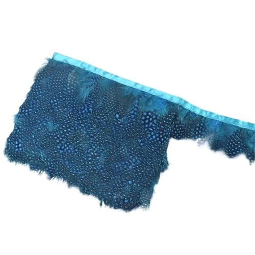 LXLAEOANG 10 Meter Geflügelfederbesatz Quaste Fransenband Fasanenfedern for Kleidungsbesätze Kostüm Nähen Bekleidungszubehör für Nähen Handwerk(Lake Blue) von LXLAEOANG