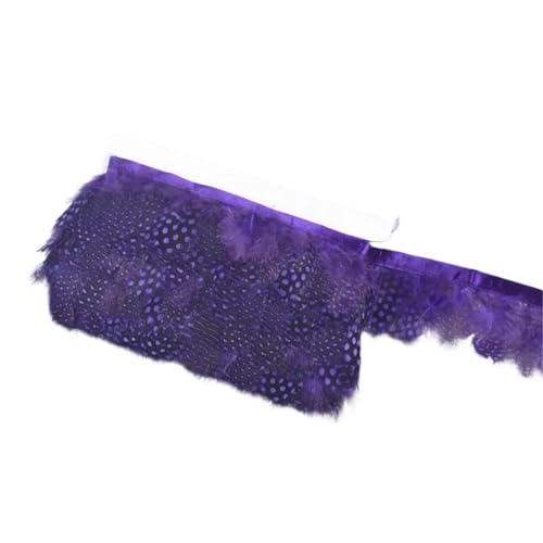 LXLAEOANG 10 Meter Geflügelfederbesatz Quaste Fransenband Fasanenfedern for Kleidungsbesätze Kostüm Nähen Bekleidungszubehör für Nähen Handwerk(Purple) von LXLAEOANG