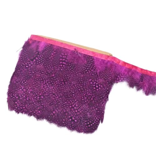 LXLAEOANG 10 Meter Geflügelfederbesatz Quaste Fransenband Fasanenfedern for Kleidungsbesätze Kostüm Nähen Bekleidungszubehör für Nähen Handwerk(Rose Red) von LXLAEOANG