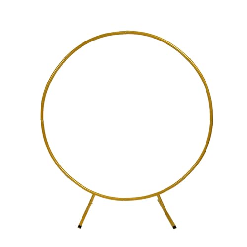 LXLAEOANG 1m/2m Runder Ballonbogen Kit Halter Kreis Kranz Ballonständer Hochzeit Geburtstag Party Dekor DIY Rahmen Hintergrund für Hochzeit Zeremonie(Golden,2m(78.74inch)) von LXLAEOANG