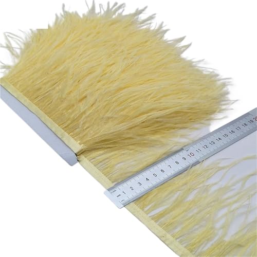 LXLAEOANG 2/5/10 Yards Straußenfederband Straußenfedern Trim Fransen Kleidung Dekoration für Nähen Handwerk(Color2,10 Yards) von LXLAEOANG