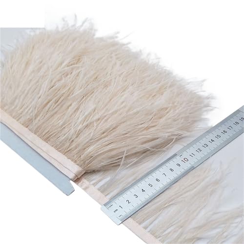 LXLAEOANG 2/5/10 Yards Straußenfederband Straußenfedern Trim Fransen Kleidung Dekoration für Nähen Handwerk(Color4,10 Yards) von LXLAEOANG