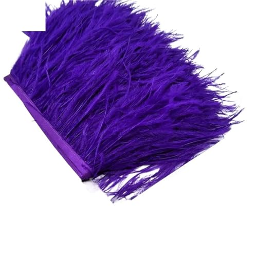 LXLAEOANG 2/5/10 Yards Straußenfederband Straußenfedern Trim Fransen Kleidung Dekoration für Nähen Handwerk(Purple,5 Yards) von LXLAEOANG
