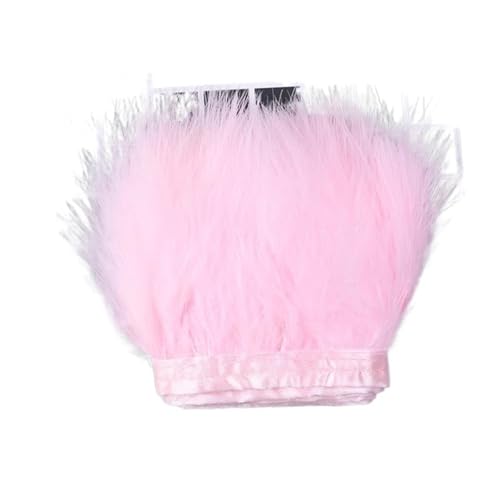 LXLAEOANG 2 Meter Flauschiges Federband, 8–10 cm Feder for Basteln, Fransen, Nähen, Hochzeit, Party, Kleidung, Kleid, Dekoration für Nähen Handwerk(Light Pink) von LXLAEOANG