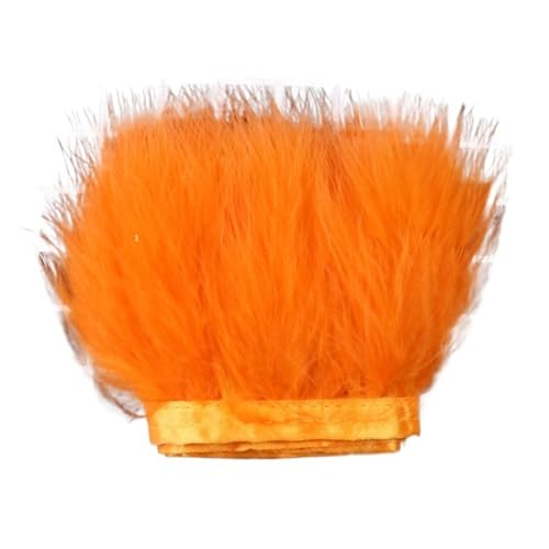 LXLAEOANG 2 Meter Flauschiges Federband, 8–10 cm Feder for Basteln, Fransen, Nähen, Hochzeit, Party, Kleidung, Kleid, Dekoration für Nähen Handwerk(Orange) von LXLAEOANG