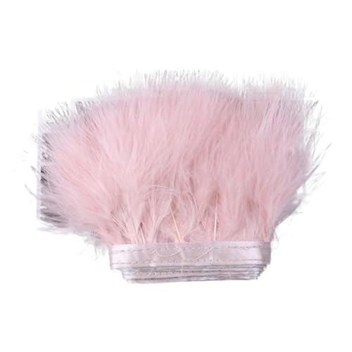 LXLAEOANG 2 Meter Flauschiges Federband, 8–10 cm Feder for Basteln, Fransen, Nähen, Hochzeit, Party, Kleidung, Kleid, Dekoration für Nähen Handwerk(Pink2) von LXLAEOANG