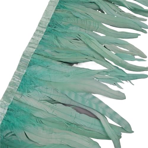 LXLAEOANG 25–30 cm Hahnenfederbesatz, Hühnerfedern, Besatz, Hahnenschwanzfeder, Band, Kleid, Rock, Kostüm, Karneval, Dekoration für Nähen Handwerk(18,10 Yards) von LXLAEOANG