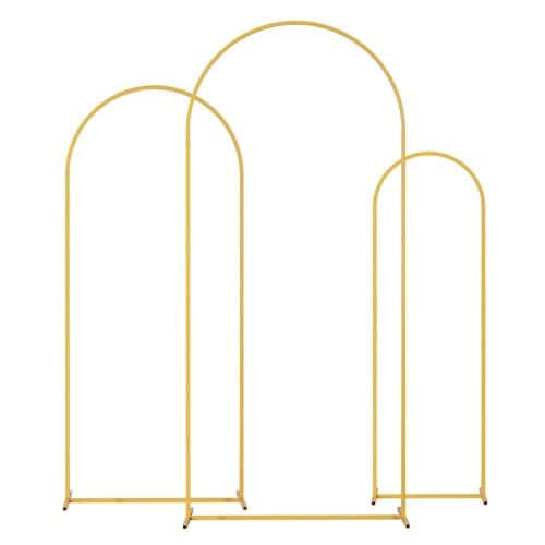 LXLAEOANG 3 Stück Gold Metall Hintergrund Bogen Ständer Hochzeit Dekoration Party Supplies Ballon Unterstützung Rahmen Geburtstag Foto Hintergrund Requisiten für Hochzeit Zeremonie(Small Size Set) LXLAEOANG 3 Stück Gold Metall Hintergrund Bogen Ständer Hochzeit Dekoration Party Supplies Ballon Unterstützung Rahmen Geburtstag Foto Hintergrund Requisiten für Hochzeit Zeremonie(Small Size Set) von LXLAEOANG