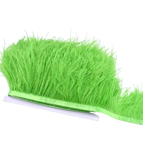 LXLAEOANG 8-10 cm Federn Straußenfedern Trim Hochzeit Handwerk DIY Federband Nähen Party Handgefertigter Kopfschmuck for Karneval für Nähen Handwerk(Green) von LXLAEOANG