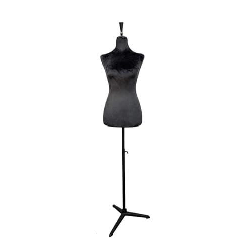 LXLAEOANG Kunststoffpuppe Lebensgröße zur Präsentation von Kleidern Damen Schaufensterpuppe Mädchen Halbkörper Schwarzer Samtstoff Dummy(Black Velvet Cloth) von LXLAEOANG
