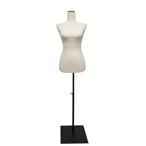 LXLAEOANG Kunststoffpuppe Lebensgröße zur Präsentation von Kleidern Damen Schaufensterpuppe Mädchen Halbkörper Schwarzer Samtstoff Dummy(White) von LXLAEOANG