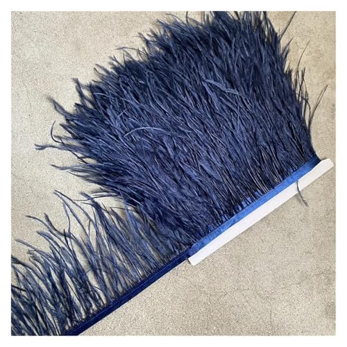 LXLAEOANG Straußenfederbesatz, Fransenfederband, 10–15 cm breit, Nähen, Basteln, Kostüme, Dekoration für Nähen Handwerk(Grey,2 Yards) von LXLAEOANG