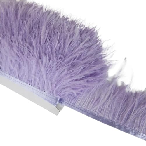 LXLAEOANG Straußenfederbesatz, Fransenfederband, 7,6–10,2 cm, 8–10 cm Breite, Nähen, Basteln, Kostüme, Dekoration für Nähen Handwerk(Light Purple,10 Yards) von LXLAEOANG