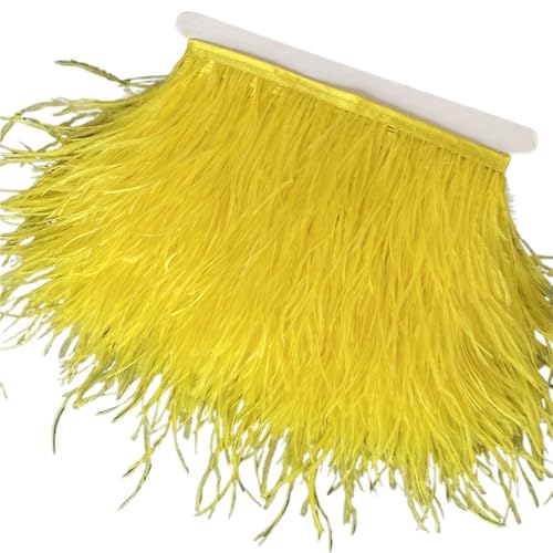 LXLAEOANG Straußenfedern-Besatz, 13–18 cm, 12,7–17,8 cm, Federfahnenband for DIY-Hochzeitskleid, Dekoration, Bastelzubehör für Nähen Handwerk(17,10 Meters) von LXLAEOANG