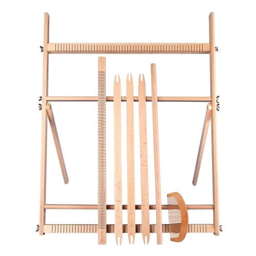 LXLAEOANG Webstuhl-Set mit Ständer, großer Webstuhl for Wandteppiche, Webrahmen, Webstuhl, Webstuhl-Werkzeuge, 60 cm für Erwachsene LXLAEOANG Webstuhl-Set mit Ständer, großer Webstuhl for Wandteppiche, Webrahmen, Webstuhl, Webstuhl-Werkzeuge, 60 cm für Erwachsene von LXLAEOANG
