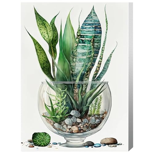 LXMYDM Malen Nach Zahlen Erwachsene Blume DIY Ölgemälde Leinwand Set mit 3 Pinsel und Acrylpigment für Frauen Home Deko Geburtstag Weihnachten Geschenk - 40 x 50 cm Ohne Rahmen (blumenvase) von LXMYDM