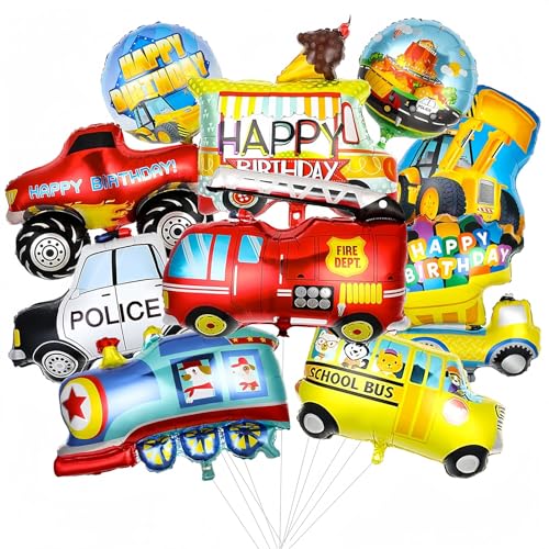 Bagger Ballon Geburtstag, 10 Stück Auto Geburtstag Folienballon, Geburtstags Party Ballons, Folienballon Truck, Party Deko Geburtstag Fahrzeuge, für Thema Party Dekorationen Bagger Ballon Geburtstag, 10 Stück Auto Geburtstag Folienballon, Geburtstags Party Ballons, Folienballon Truck, Party Deko Geburtstag Fahrzeuge, für Thema Party Dekorationen von LXONTSG