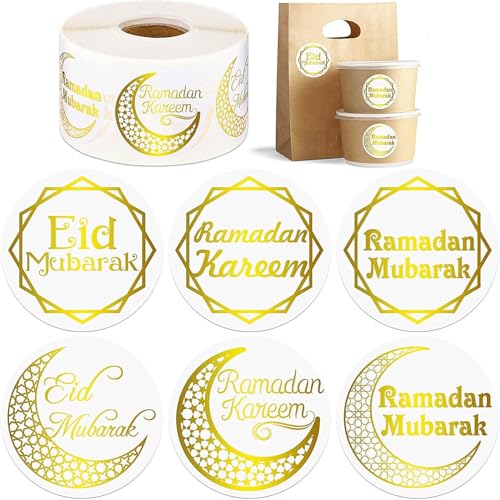 Ramadan Party Aufkleber, 500 Stück Gold Ramadan Aufkleber, Eid Etiketten Aufkleber, Etiketten Papier Sticker Ramadan, Ramadan Party Sticker, Eid Verpackung Sticker, für Candy Cookie Geschenkbeutel(B) Ramadan Party Aufkleber, 500 Stück Gold Ramadan Aufkleber, Eid Etiketten Aufkleber, Etiketten Papier Sticker Ramadan, Ramadan Party Sticker, Eid Verpackung Sticker, für Candy Cookie Geschenkbeutel(B) von LXONTSG