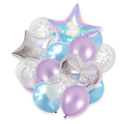 Stern Ballons Deko, 18 Stück Herzform Stern Luftballons, Herzförmige Ballons Deko, Party Latex Ballon, für Geburtstag Feier Jubiläum Hochzeit Baby Shower Party Dekoration(B) von LXONTSG