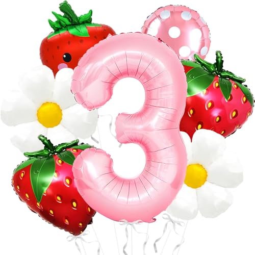 Strawberry Geburtstag Ballon, Party Balloons Erdbeere, Erdbeere Deko, Erdbeere Birthday Ballons, Strawberry Luftballons Deko, für Mädchen Geburtstag Party Mottoparty Strawberry Geburtstag Ballon, Party Balloons Erdbeere, Erdbeere Deko, Erdbeere Birthday Ballons, Strawberry Luftballons Deko, für Mädchen Geburtstag Party Mottoparty von LXONTSG