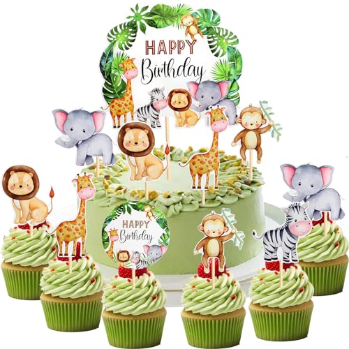 Tier Cupcake Topper 25PCSTortendeko Geburtstag Tiere Tortendeko Tiere Jungle Safari Animal Cupcake Toppers Happy Birthday Cake Decor für Birthday Party Supplies Feiern Party Events Baby Shower(25PCS) Tier Cupcake Topper 25PCSTortendeko Geburtstag Tiere Tortendeko Tiere Jungle Safari Animal Cupcake Toppers Happy Birthday Cake Decor für Birthday Party Supplies Feiern Party Events Baby Shower(25PCS) von LXONTSG