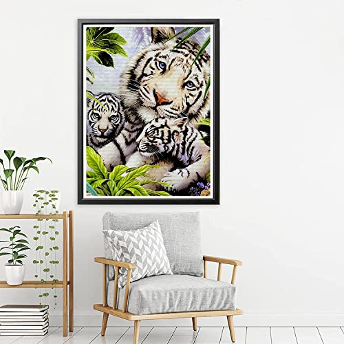 LXTOPN Diamond Painting Tiger,5D Diamond Painting Tiere Katze Bilder Tiger Fuchs Wolf,Highland Kuh Bilder Malerei Kinder Diamond Painting Bilder für Home Wall Décor 30x40cm(TH-5) von LXTOPN