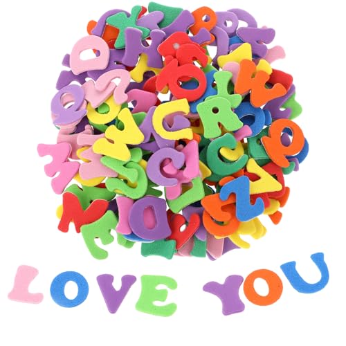 LXUEJIE 260 Stück Moosgummi Buchstaben, Buchstaben zum Aufkleben Filzbuchstaben Buchstaben Aufkleber Groß Sticker Buchstaben für Kinder DIY Handwerk von LXUEJIE