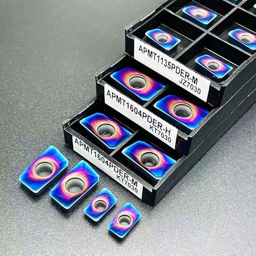 APMT1604 APMT1135 PDER M2 H2 Hartmetall-Einsatzfräser Nano Blue APMT 1135 APMT 1604 Schaftfräser CNC-Fräser(APMT1604 M2 KT7030,10PCS) von LXXOZ