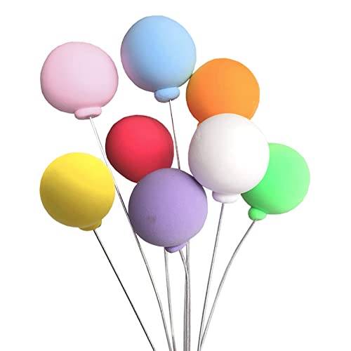 Mini-Luftballons, 8 Stück, bunte Mini-Ballon-Stick, Kuchendekoration, helle Ton-Ballon-Dekorationen für Kuchen, Zuhause, Autodekoration Mini-Luftballons, 8 Stück, bunte Mini-Ballon-Stick, Kuchendekoration, helle Ton-Ballon-Dekorationen für Kuchen, Zuhause, Autodekoration von LXZ