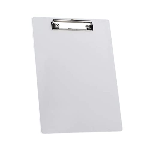 Klemmbrett, 20 Stück mit starkem Edelstahl-Board-Clip, Kunststoff-Datenorganisationsordner for Schule, Büro und Zuhause, Kunststoff-Ordner(Color:White) von LXZSMH