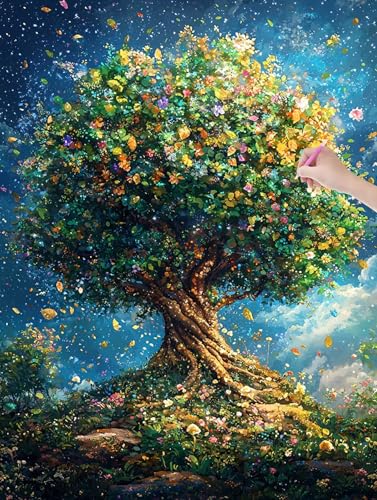 Diamond Painting Baum, 5D Diamant Painting Bilder Erwachsene und Anfänger, Diamant Malerei Bastelset Erwachsene, DIY Mosaikherstellung Basteln für Geschenke und Wanddeko Wohnzimmer, 40x50cm, U-21 Diamond Painting Baum, 5D Diamant Painting Bilder Erwachsene und Anfänger, Diamant Malerei Bastelset Erwachsene, DIY Mosaikherstellung Basteln für Geschenke und Wanddeko Wohnzimmer, 40x50cm, U-21 von LXingzun