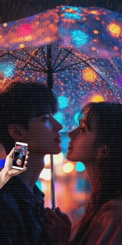 Diamond Painting Eigenes Foto, Diamond Painting Personalisiert Selbst Gestalten Privatfoto, Runder/Quadratischer Diamant Bilder, Benutzerdefinierte Malen Nach Zahlen Eigenes Bild, 50x100cm, I-020 von LXingzun