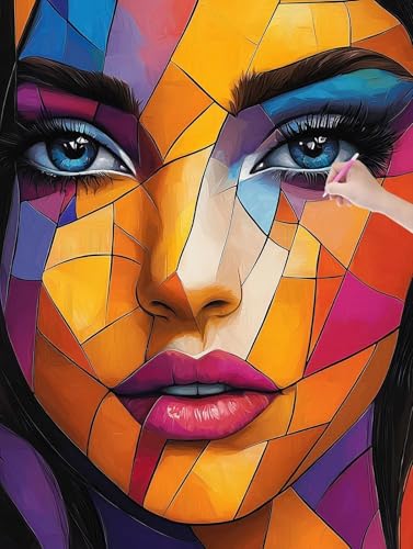Diamond Painting Erwachsene, Diamant Painting Bilder Abstrakt 60x80 cm, DIY Cross Stickerei Diamant Malerei Kits für Erwachsene und Kinder, Mosaikherstellung Bastelset für Zimmer Deko Wohnzimmer, T-20 von LXingzun