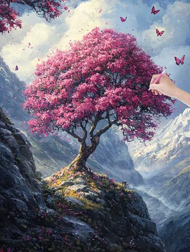Diamond Painting Erwachsene, Diamant Painting Bilder Baum 60x80 cm, DIY Cross Stickerei Diamant Malerei Kits für Erwachsene und Kinder, Mosaikherstellung Bastelset für Zimmer Deko Wohnzimmer, T-64 von LXingzun