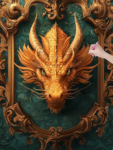 Diamond Painting Erwachsene, Diamant Painting Bilder Drachen 50x70 cm, DIY Cross Stickerei Diamant Malerei Kits für Erwachsene und Kinder, Mosaikherstellung Bastelset für Zimmer Deko Wohnzimmer, U-20 Diamond Painting Erwachsene, Diamant Painting Bilder Drachen 50x70 cm, DIY Cross Stickerei Diamant Malerei Kits für Erwachsene und Kinder, Mosaikherstellung Bastelset für Zimmer Deko Wohnzimmer, U-20 von LXingzun