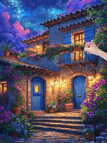 Diamond Painting Erwachsene, Diamant Painting Bilder Fantasy 60x80 cm, DIY Cross Stickerei Diamant Malerei Kits für Erwachsene und Kinder, Mosaikherstellung Bastelset für Zimmer Deko Wohnzimmer, U-46 von LXingzun