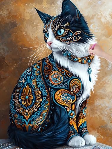 Diamond Painting Erwachsene, Diamant Painting Bilder Katze 40x50 cm, DIY Cross Stickerei Diamant Malerei Kits für Erwachsene und Kinder, Mosaikherstellung Bastelset für Zimmer Deko Wohnzimmer, U-14 Diamond Painting Erwachsene, Diamant Painting Bilder Katze 40x50 cm, DIY Cross Stickerei Diamant Malerei Kits für Erwachsene und Kinder, Mosaikherstellung Bastelset für Zimmer Deko Wohnzimmer, U-14 von LXingzun