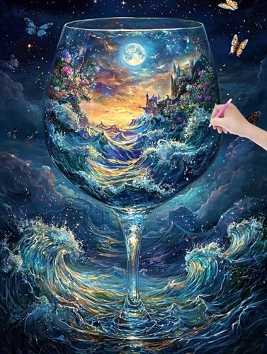 Diamond Painting Erwachsene, Diamant Painting Bilder Meer 40x50 cm, DIY Cross Stickerei Diamant Malerei Kits für Erwachsene und Kinder, Mosaikherstellung Bastelset für Zimmer Deko Wohnzimmer, T-98 Diamond Painting Erwachsene, Diamant Painting Bilder Meer 40x50 cm, DIY Cross Stickerei Diamant Malerei Kits für Erwachsene und Kinder, Mosaikherstellung Bastelset für Zimmer Deko Wohnzimmer, T-98 von LXingzun