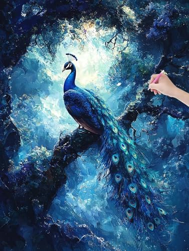 Diamond Painting Erwachsene, Diamant Painting Bilder Pfau 30x40 cm, DIY Cross Stickerei Diamant Malerei Kits für Erwachsene und Kinder, Mosaikherstellung Bastelset für Zimmer Deko Wohnzimmer, T-86 Diamond Painting Erwachsene, Diamant Painting Bilder Pfau 30x40 cm, DIY Cross Stickerei Diamant Malerei Kits für Erwachsene und Kinder, Mosaikherstellung Bastelset für Zimmer Deko Wohnzimmer, T-86 von LXingzun