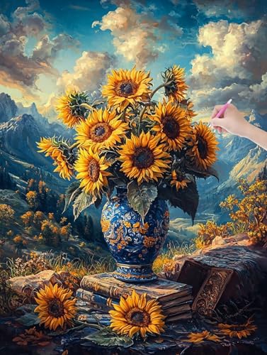 Diamond Painting Erwachsene, Diamant Painting Bilder Sonnenblume 60x80 cm, DIY Cross Stickerei Diamant Malerei Kits für Erwachsene und Kinder, Mosaikherstellung Bastelset für Deko Wohnzimmer, U-4 Diamond Painting Erwachsene, Diamant Painting Bilder Sonnenblume 60x80 cm, DIY Cross Stickerei Diamant Malerei Kits für Erwachsene und Kinder, Mosaikherstellung Bastelset für Deko Wohnzimmer, U-4 von LXingzun