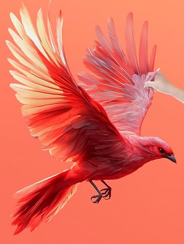 Diamond Painting Erwachsene, Diamant Painting Bilder Vogel 60x80 cm, DIY Cross Stickerei Diamant Malerei Kits für Erwachsene und Kinder, Mosaikherstellung Bastelset für Zimmer Deko Wohnzimmer, U-36 von LXingzun